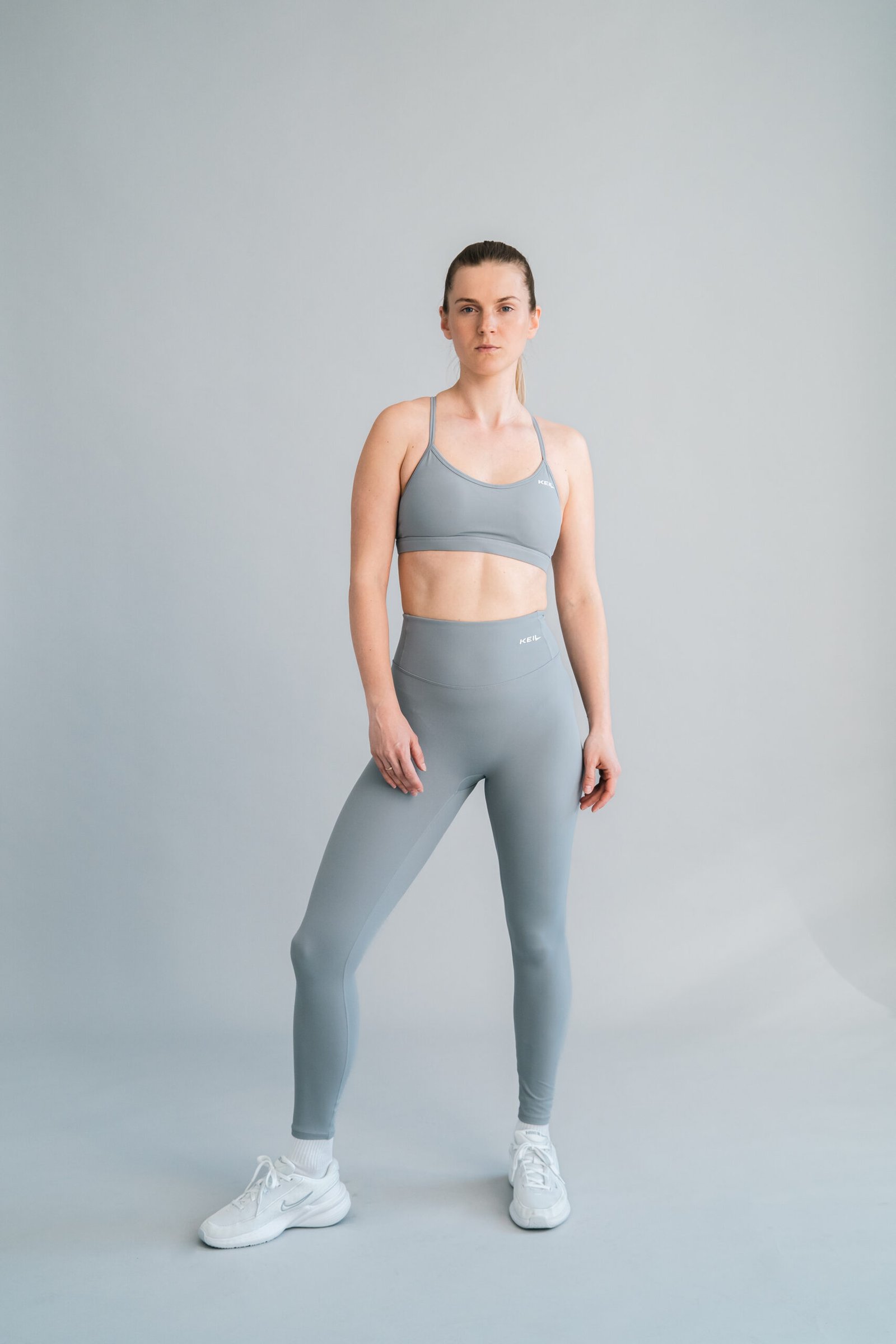 KEIL athletic Light Gray Leggings - sieviešu sporta legingi gaiši pelēkā krāsā
