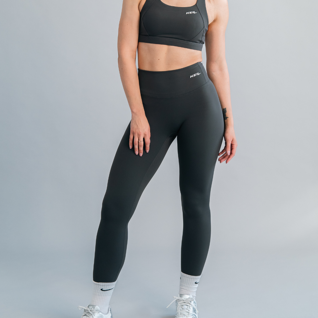 EIL athletic Dark Gray Leggings tuvplāns - pieguļošas fitnesa bikses