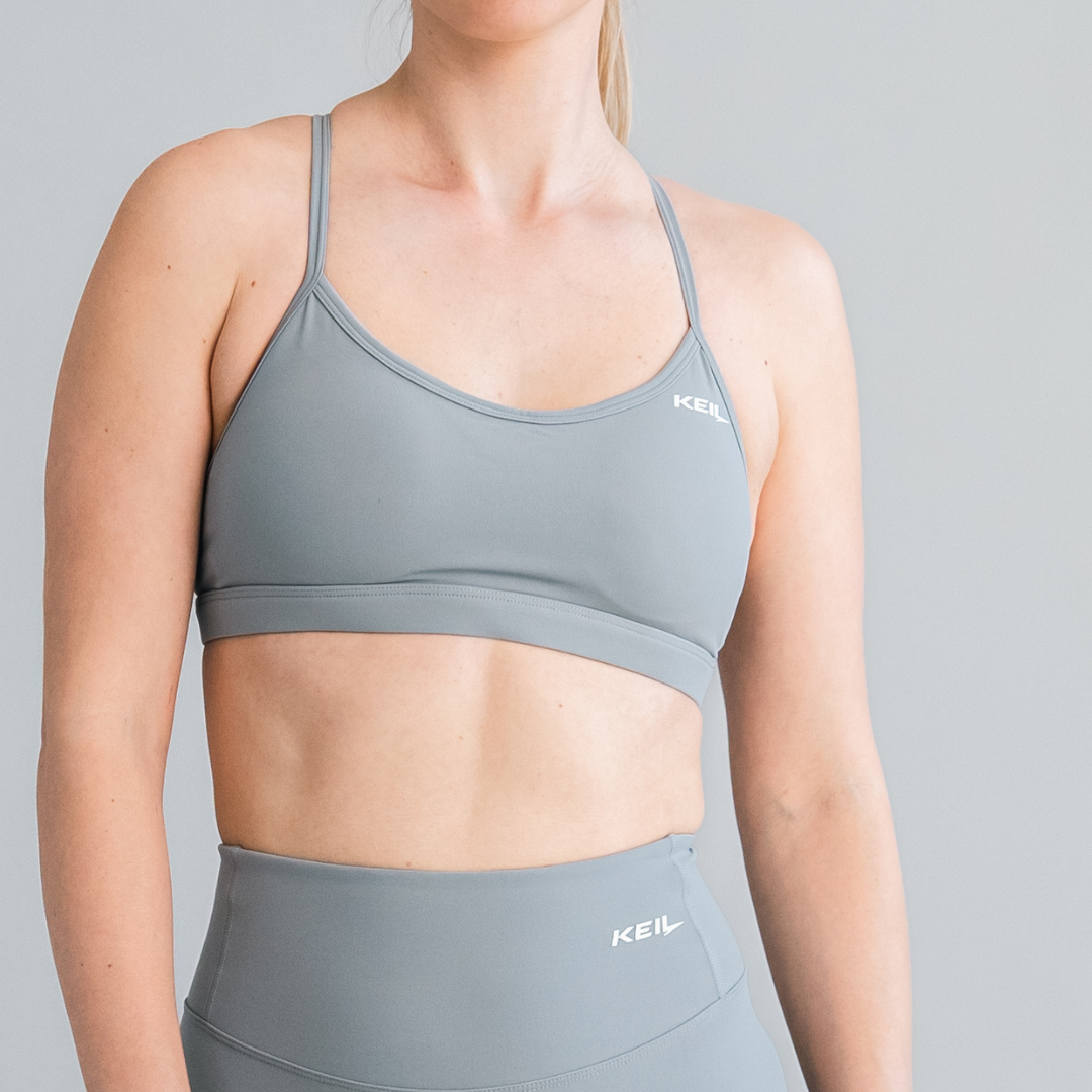 KEIL athletic Light Gray bra - gaiši pelēks sieviešu sporta krūšturis fitnesam